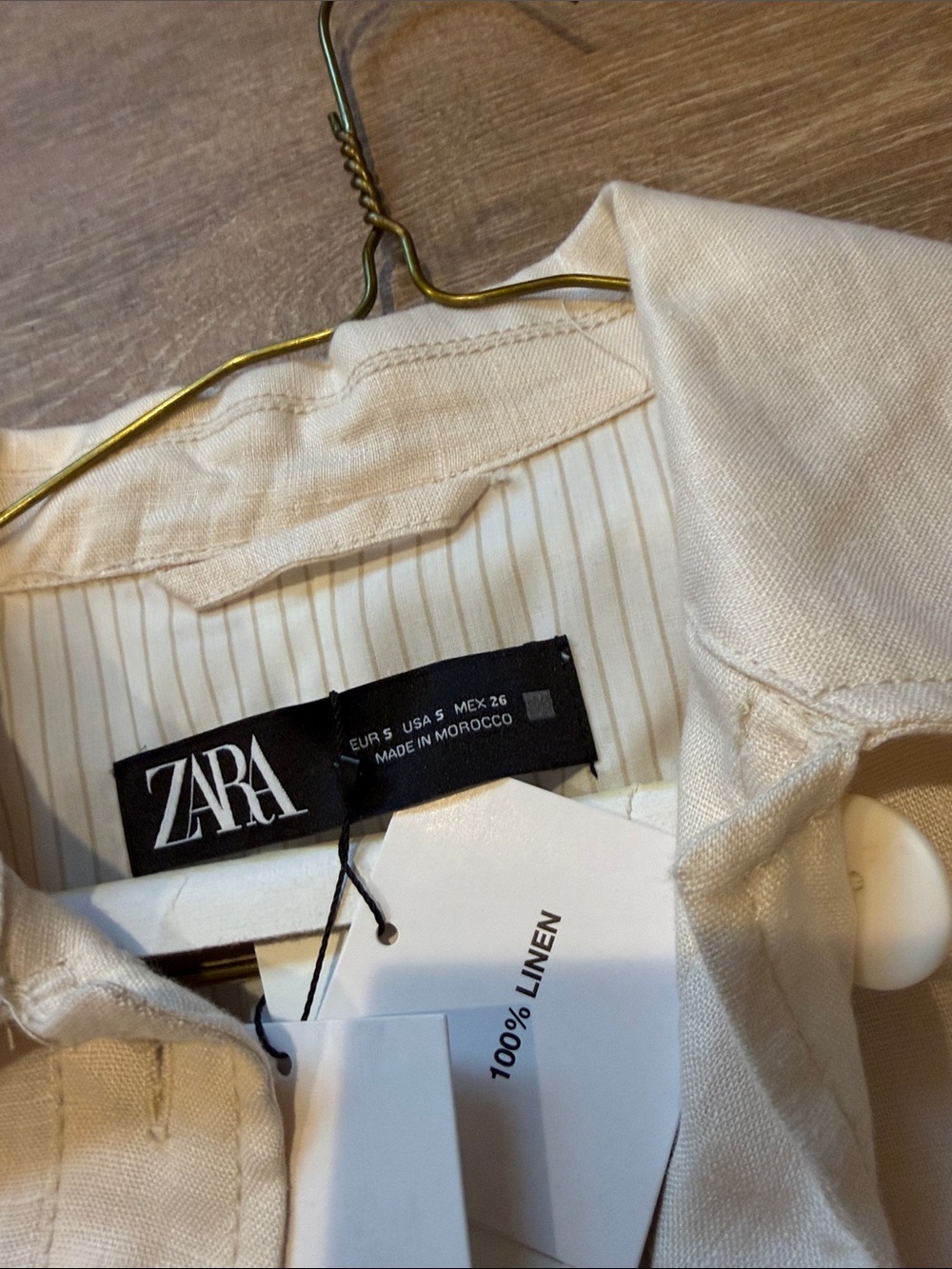 Zara 100% Linen Jacket Small - Picture 3 of 8
